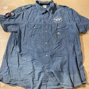 Parish Snap Front Short Sleeve Shirt 4XL (BK)